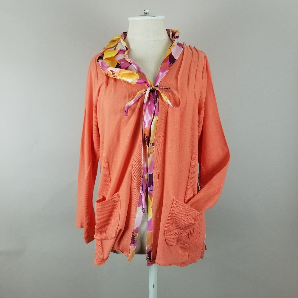 Preppy Coral Cardigan DDC LAB
